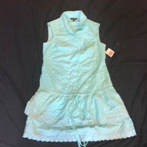 New women’s guess eyelet mint green summer dress s